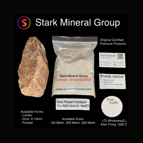 Feldspar Potash | Soda | Potassium | Sodium (5-12 K2O) Or (5-10% Na2O)